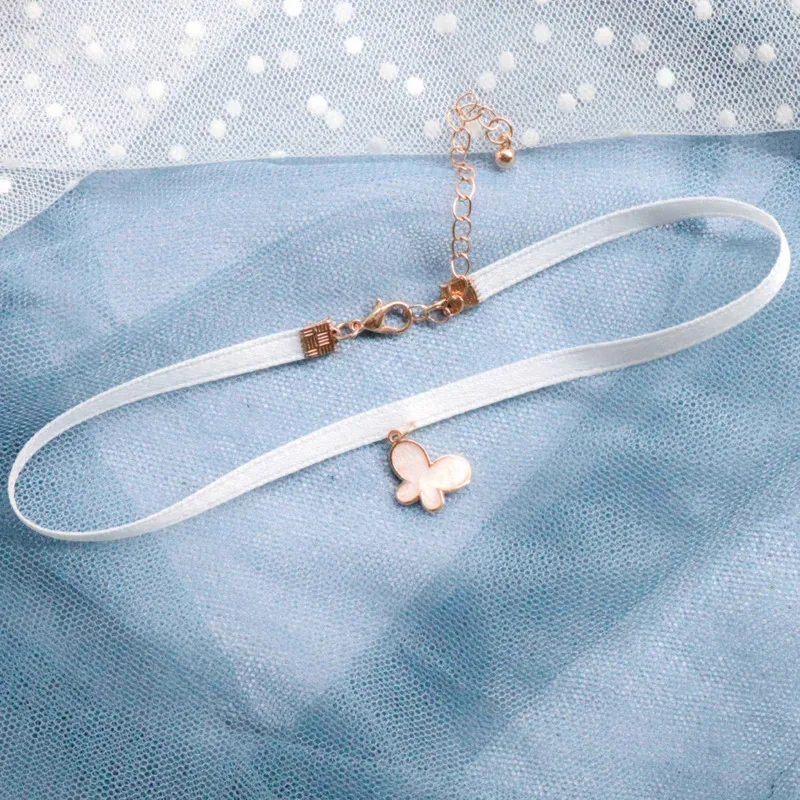 Новинка весны белое ажурное ожерелье в форме сердца кружевное бархатное