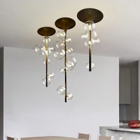 modern replica pendant lights for bar decoration minimalist long hanging lights designer dinning room studios ball glass lamp