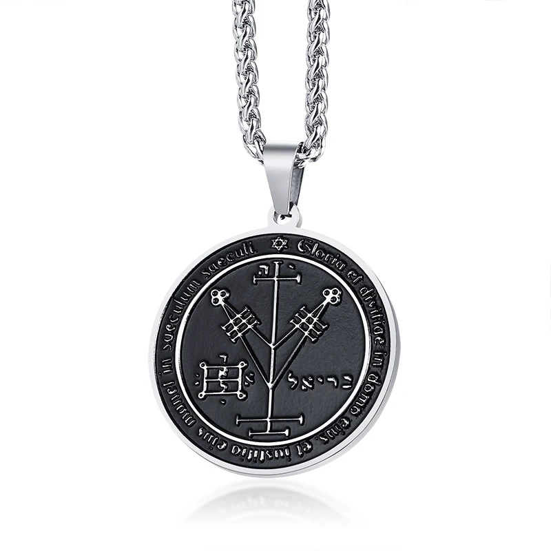 Четвертая Pentacle of Jupiter Key кулон &quotСоломон&quot мужское ожерелье из нержавеющей стали
