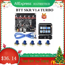BIGTREETECH SKR V1.4 Turbo 32 Bit MotherBoard TMC2209 TMC2208 UART Driver SKR 2 MKS GEN L CR-10 Ender3 Upgrade 3D Printer Parts