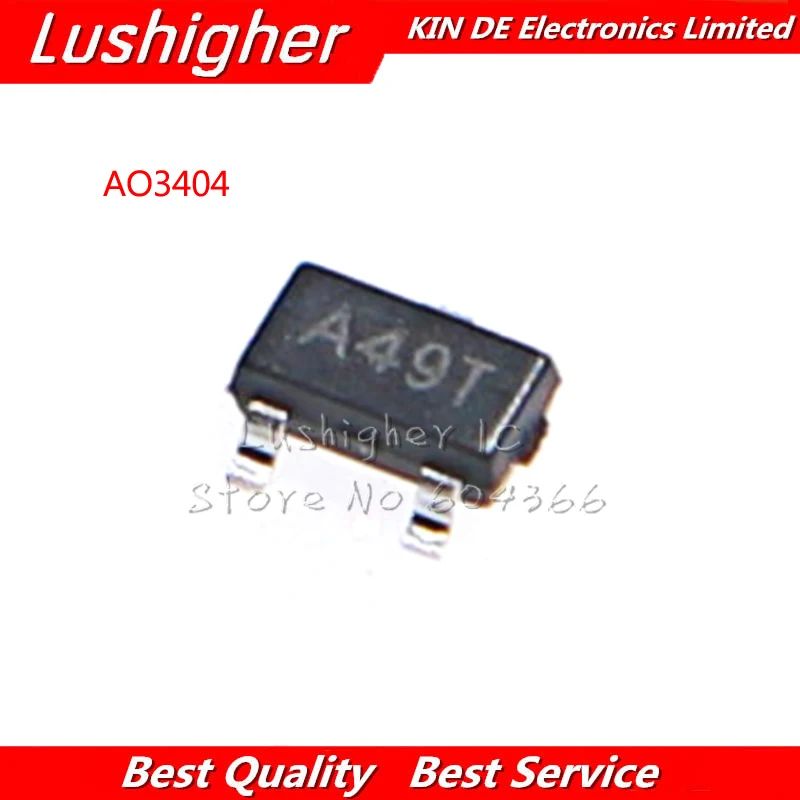 50pcs AO3404 SOT-23 A49T SOT23 AO3404A SOT New Original Электронные компоненты и принадлежности