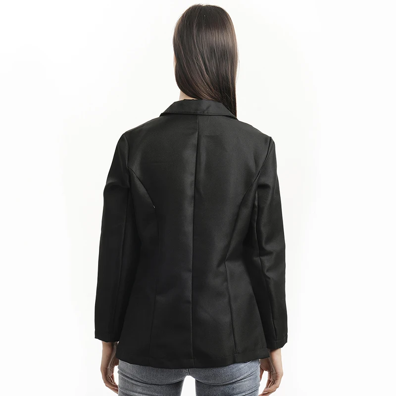

Black Women Blazer 2020 Formal Blazers Lady Office Work Suit Pockets Jackets Coat Slim Black Women Blazer Femme Jackets