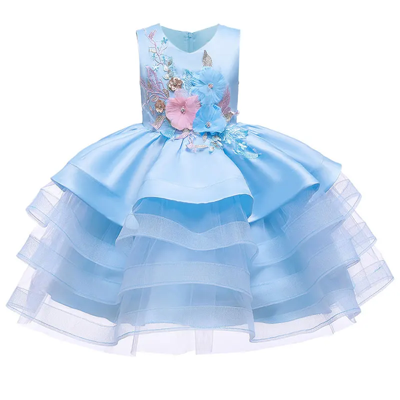 Вечерние платья для девочек детские вечерние пачка принцессы с красными цветами