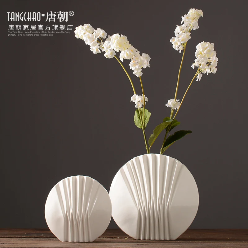 

Simple living room TV cabinet table soft decoration ceramic dried flower vase ornaments flower arrangement flower ware