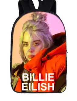 Mochila Bilie eilish студенческий рюкзак креативный полиэстер удобный большой емкости рюкзак на плечо - Color: 3