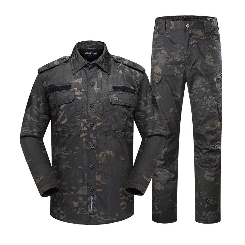 Camouflage Tactical Uniform Army BDU Military Combat Shirt Pants Suit Multicam Working Training Clothes Hunting Clothing Set