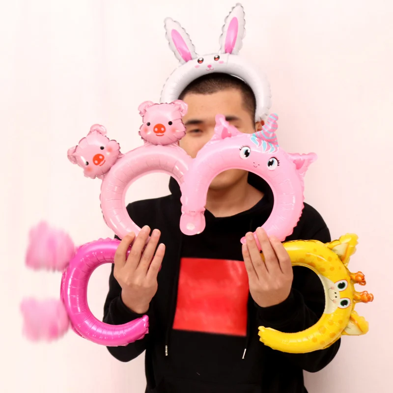 

50 шт. ободок для волос, мультяшный алюминиевый шар, детское украшение