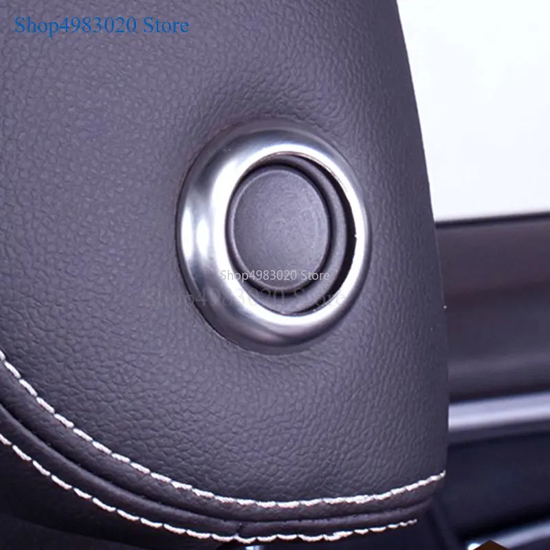 Ajuste del reposacabezas del asiento del coche, perilla del interruptor del botón, almohada embellecedora para VW Volkswagen Teramont Atlas 2017 2018 2019, 2 uds.
