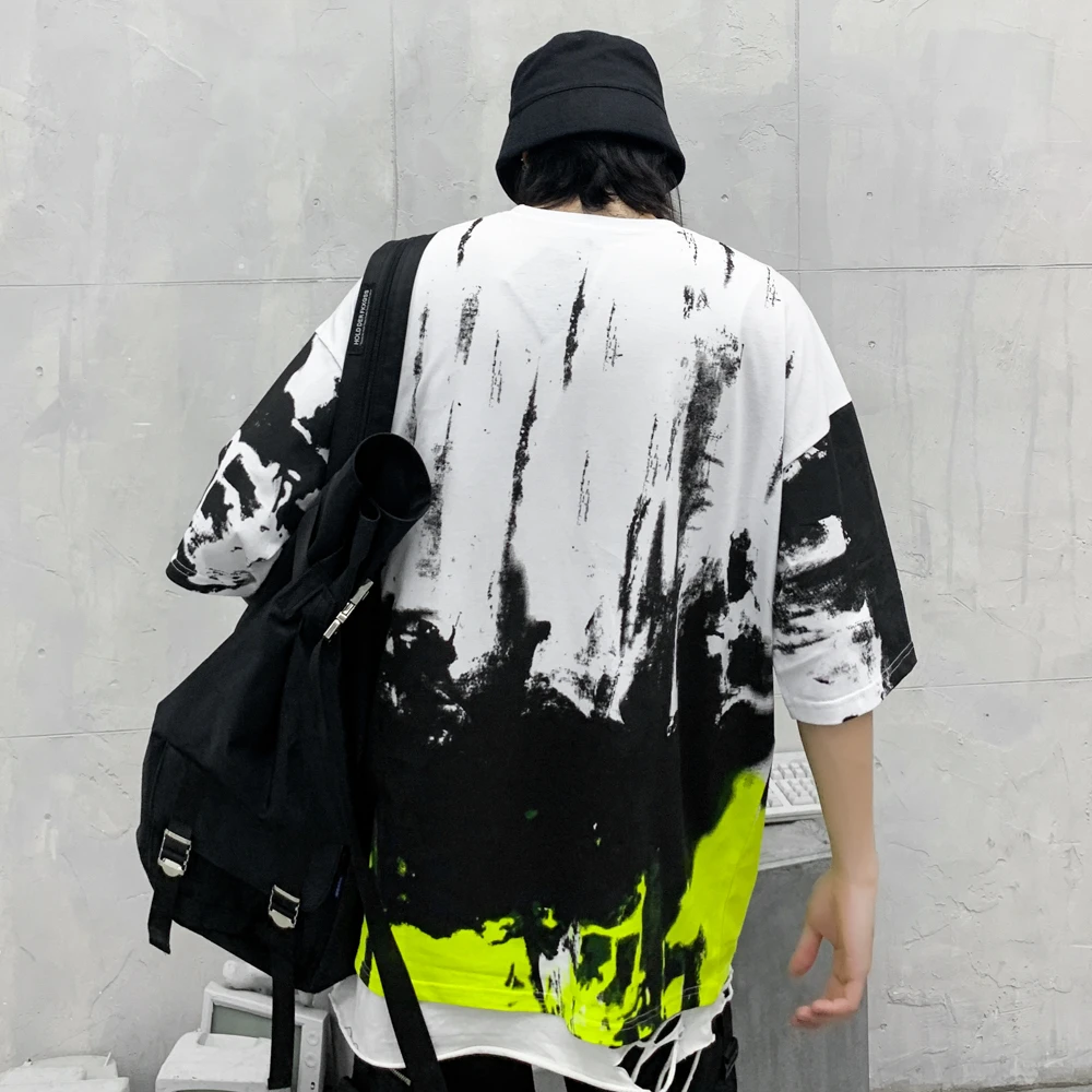 Мужская хип хоп Футболка граффити ретро 2020 Женская футболка уличная одежда Harajuku