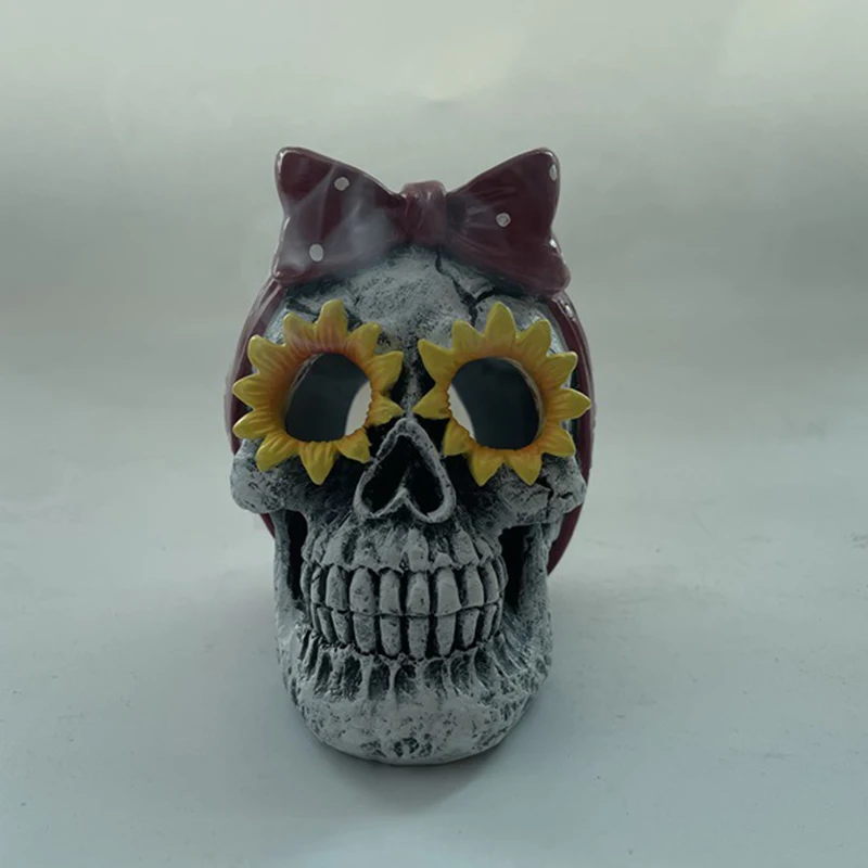 

Personality Skull Head Ornament Creative Resin Crafts Furnishing Decoration for Home Bar Party Halloween GHS99