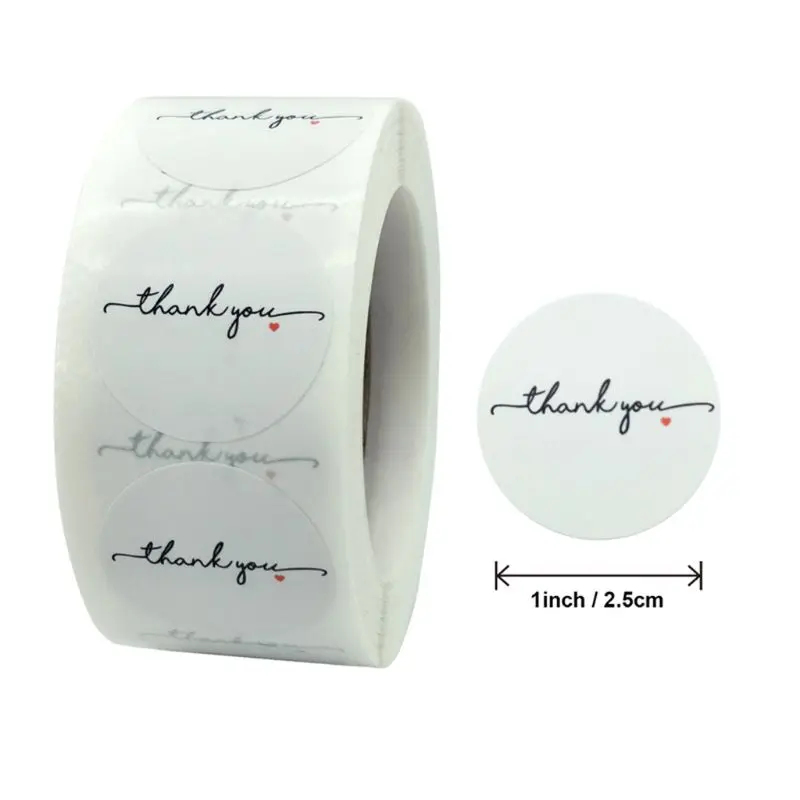 

500pcs Thank You Stickers Seal Label Scrapbooking Baking Gift Bags Wedding Decoration