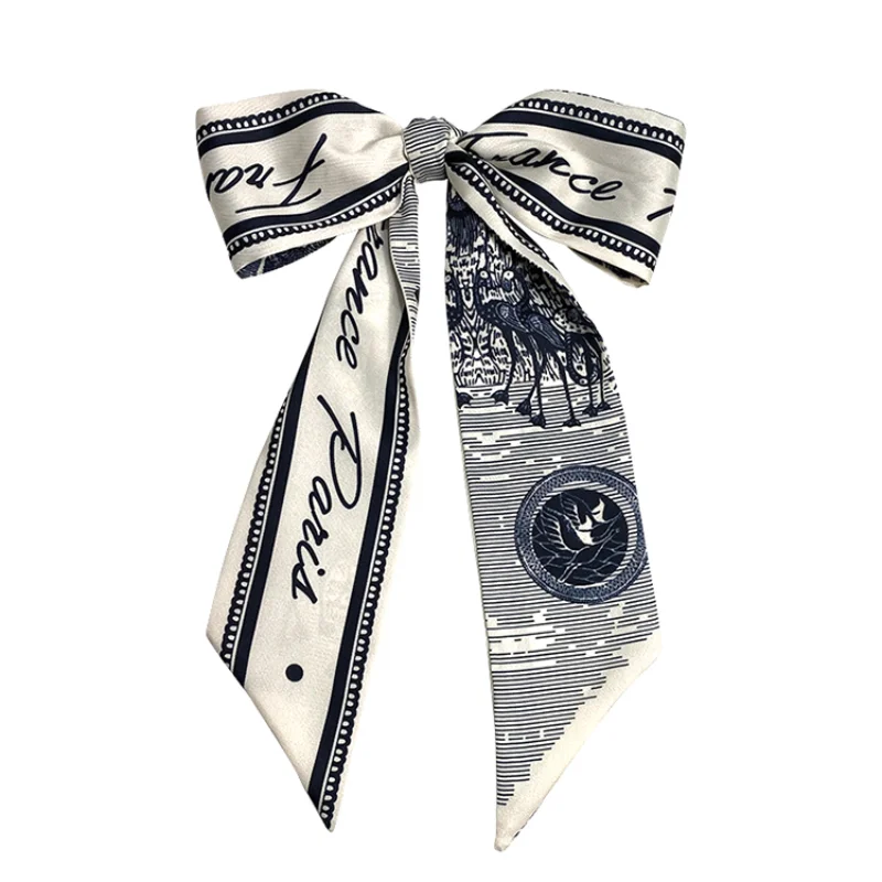 

Ymh Robin French Scarf Hair Band Women's Summer Outwear Thin Hair Tie Scarf Internet-Famous and Vintage Temperament Ribbon
