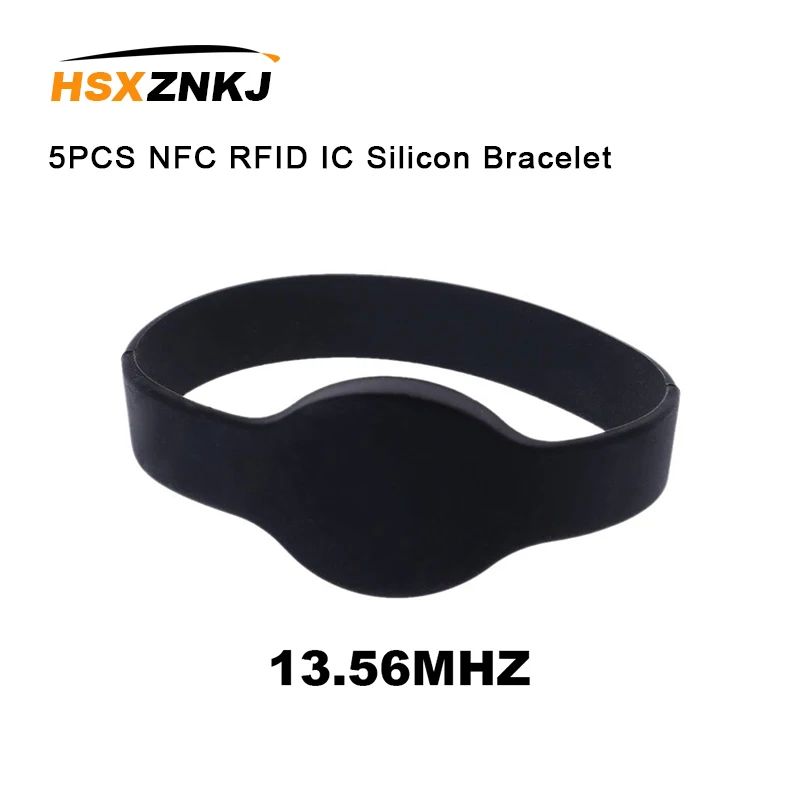 5 шт. 13 56 МГц NFC RFID IC умный силиконовый браслет M1 S50 ISO 14443A контроль доступа карта