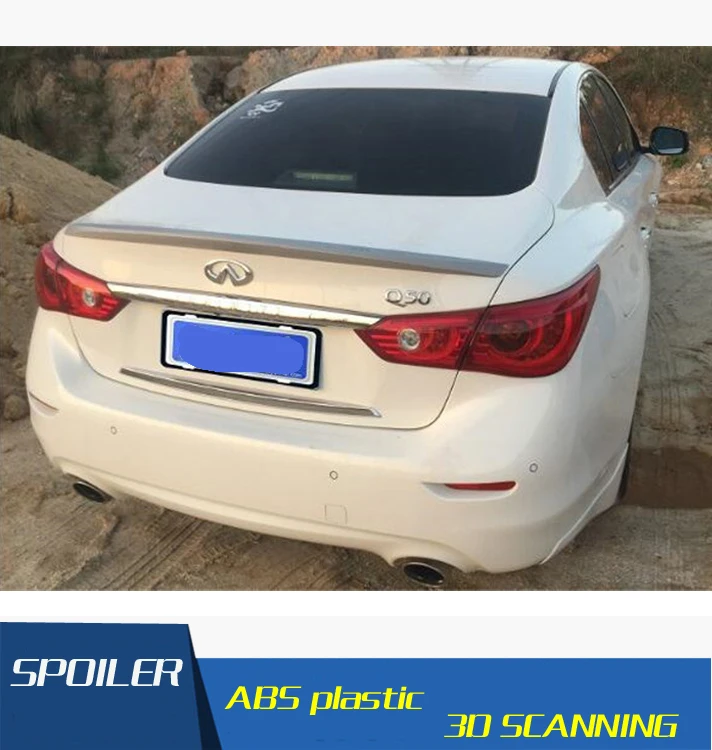 Спойлер для Infiniti Q50 Q50S спойлер из АБС материала заднего крыла автомобиля задний