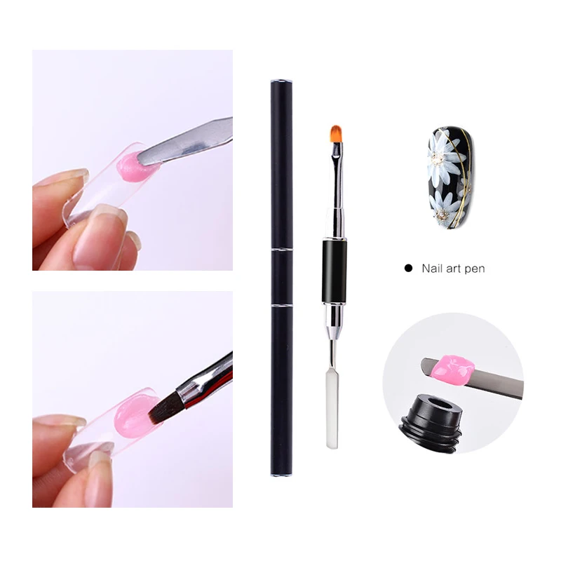 30g Poly Gel Kits French Nail Art Temperature Color Change Gel Nail Tip Form Crystal UV Gel Polygel Slice Brush Slip Solution