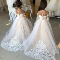 lace flower girls dresses for wedding first communion dresses party prom princess gown pageant dresses girl robe