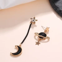 new korean earings jewelry star moon long asymmetric earring drop pendientes tassel earings for women wholesale