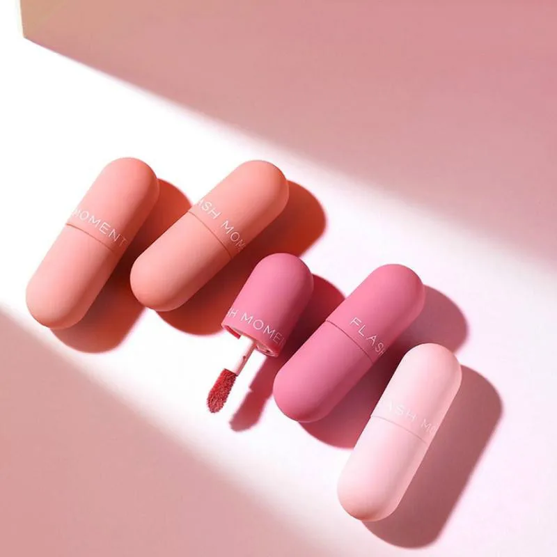 3 шт. мини желатиновых капсул в форме помады набор зеркало блеск для губ оттенок и