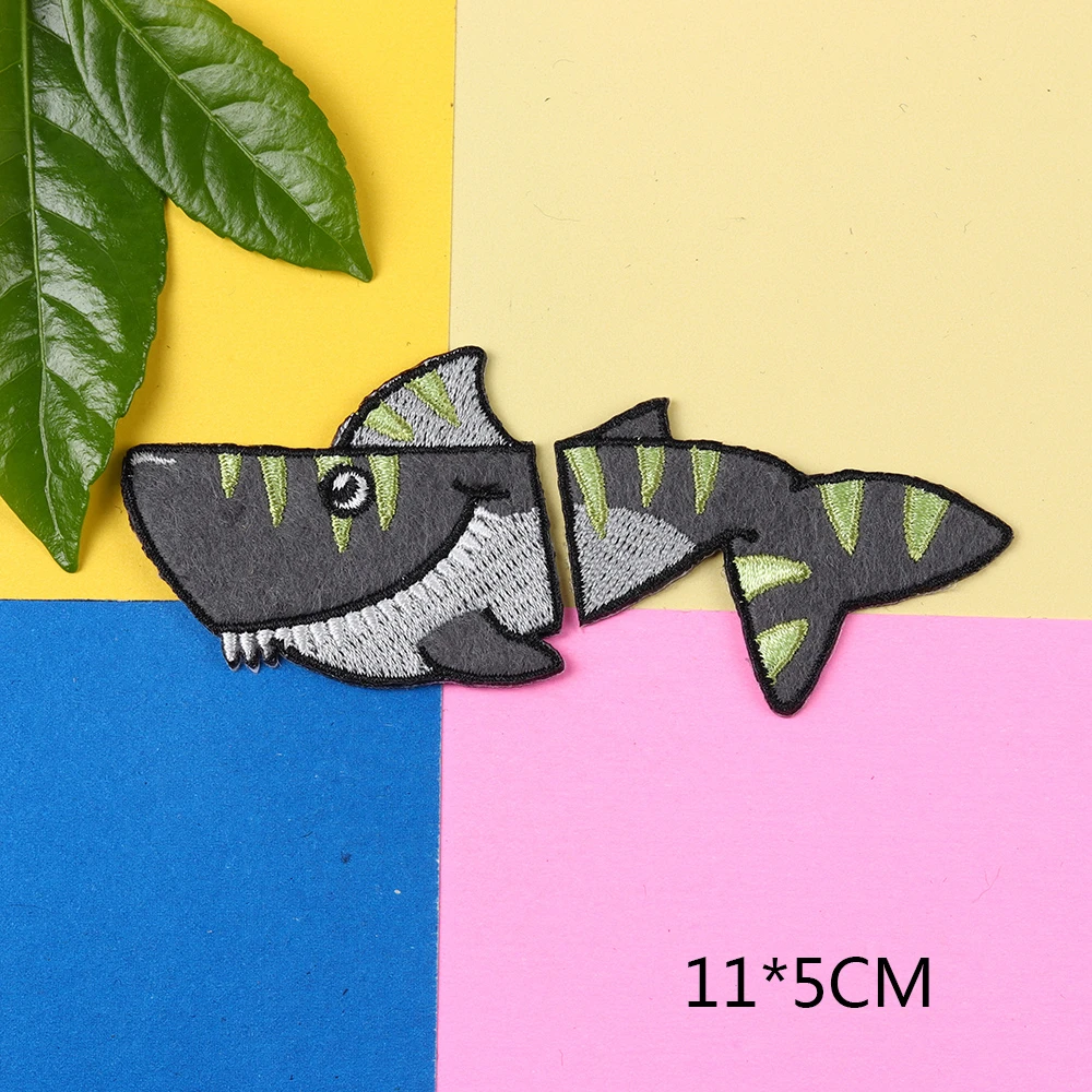 С рисунком животных в виде пасти акулы кроликов львы зебры тигры патчи пришить