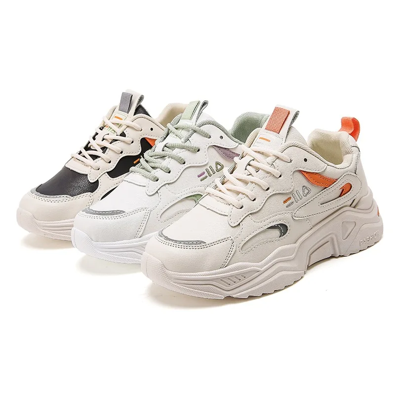 

NAUSK Women Platform Chunky Sneakers 2021 Autumn Fashion Lace Up Casual Shoes Women Comfortable Dad Shoes Zapatos Mujer