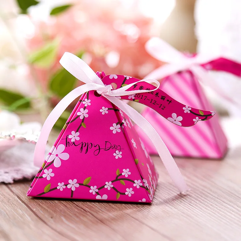 Бумажные свадебные коробочки для конфет сувенирная Подарочная коробка Упаковка