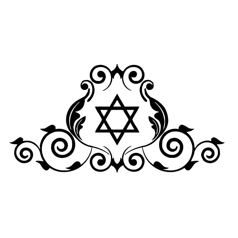 

Star of David Jewish Logo Sticker Fashion Decoration Personality PVC Waterproof Sunscreen Decal Black/White/Red/Laser/Silver