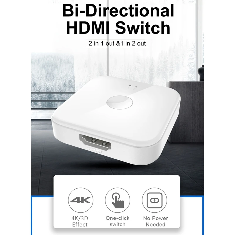 HDMI Switcher 2 в 1 Out 4K HD видео сплиттер один два двухстороннее Sn переключение как для