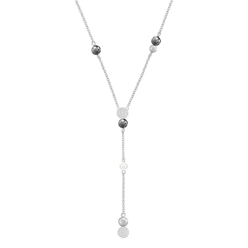 

SWA Exquisite New Crystal Pearl Necklace Multicolor Fashion Ladies Jewelry For Female Friends Wedding Anniversary Gift