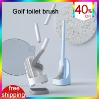 base golf toilet brush assemble parts tpr efficient cleaning close stool golf brush cleaner bathroom accessories set forbathroom