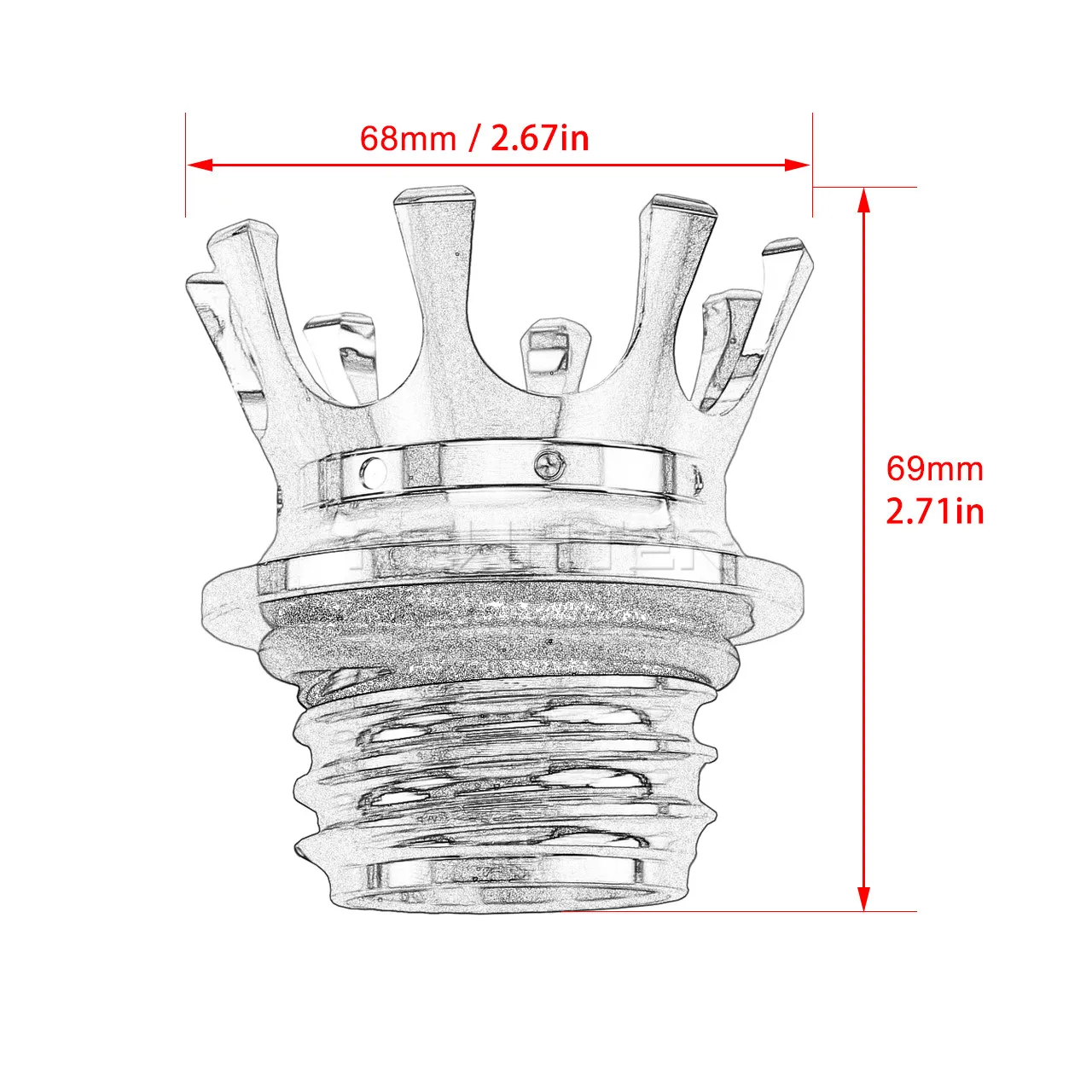 Крышка бензобака для топливного бака мотоцикла King Crown крышка Harley Sportster Touring Road Dyna