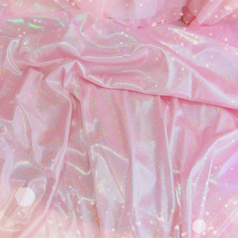 

Pink Shining Sequins Background Cloth Computer Laptop Mat Modern Home Party Decorative Tablecloth Cover for Girls