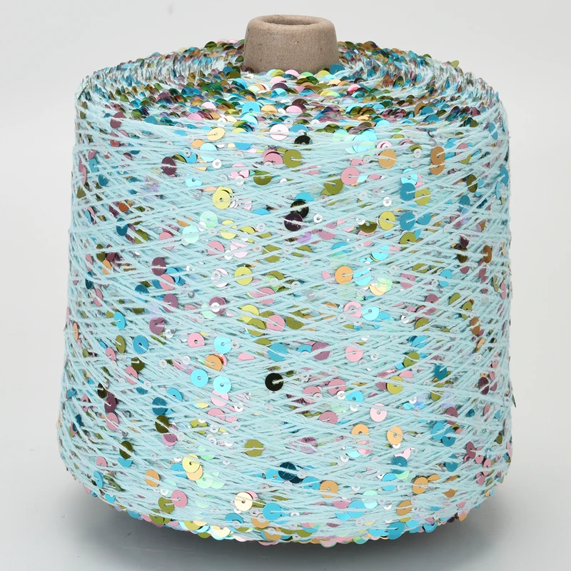 Пряжа 50 г/шар/140 м 100% хлопчатобумажная пряжа 6 мм + 3 специальная с блестками сделай