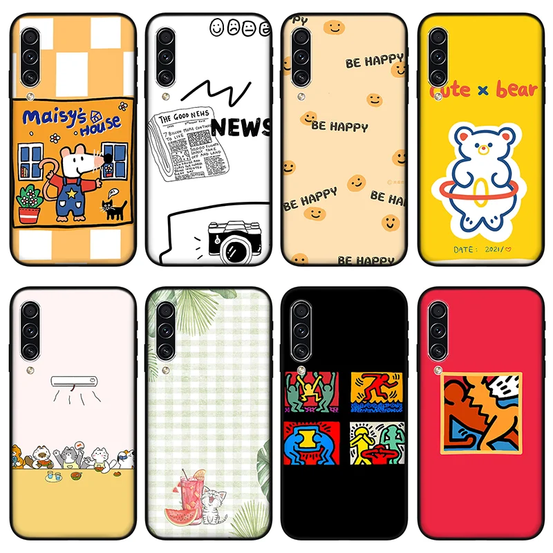 

Милый мультяшный чехол для телефона Huawei P30 P20 P40 P10 Lite Pro, Черный силиконовый чехол для Huawei Y5 Y6 Y7 Y9 S Smart 2019