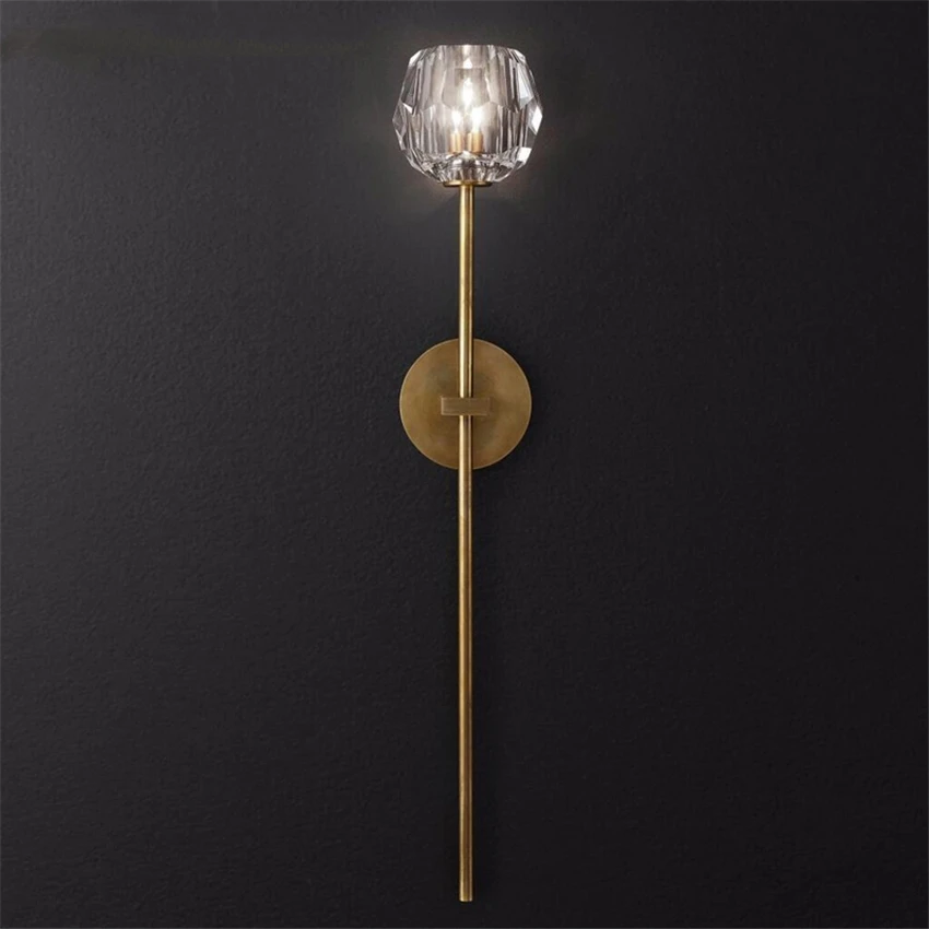 Американские роскошные современные настенные светильники с хрустальными