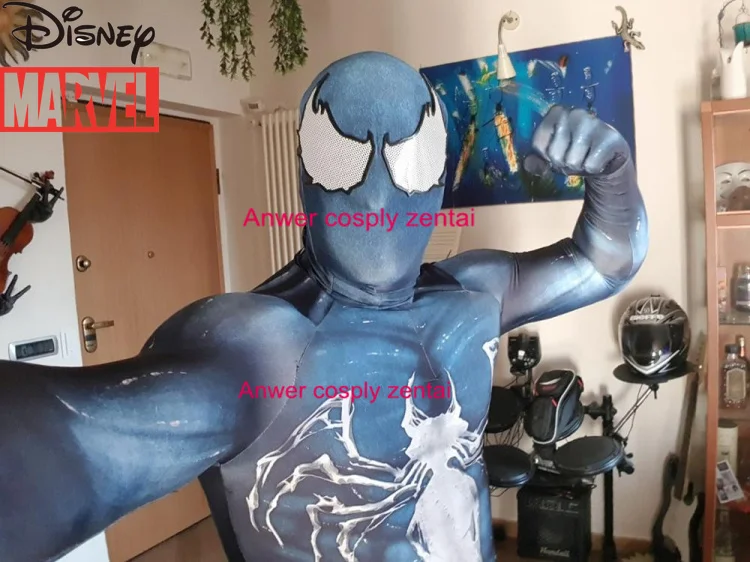 

Новинка 2021 от Disney, Marvel, Веном симбиоз, Человек-паук, 3D Цельный купальник, косплей-костюм на Хэллоуин, костюм для представлений, косплей-костюм