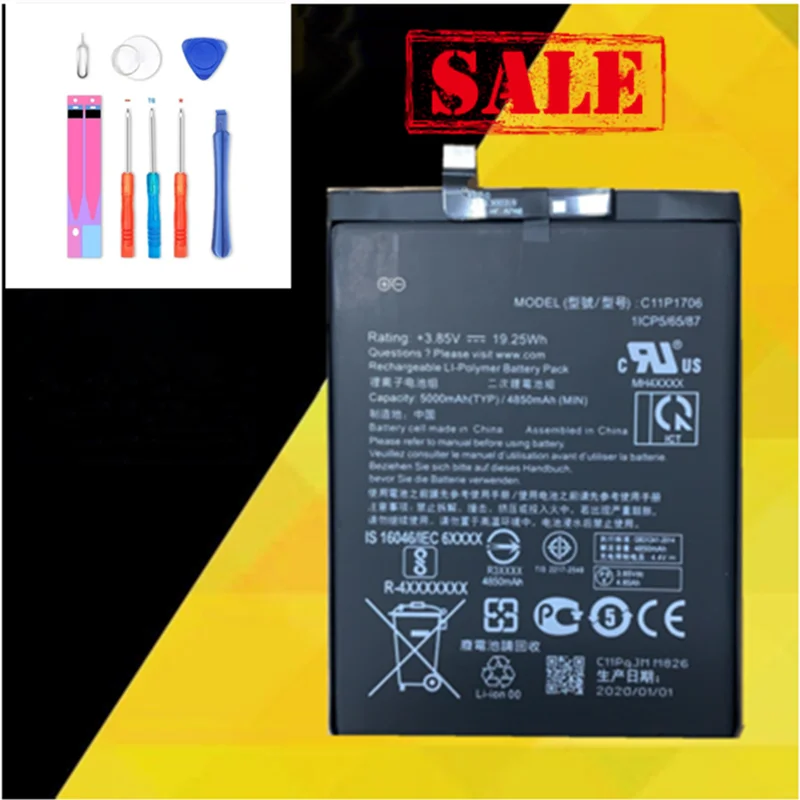 100% новый C11P1706 5000 мАч аккумулятор для ASUS Zenfone Max Pro M1 6 0 дюймов ZB601KL ZB602KL X00TDB X00TDE |