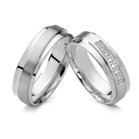 never fade handmade mens and womens wedding rings set for couples titanium jewelry alliance love marriage ring