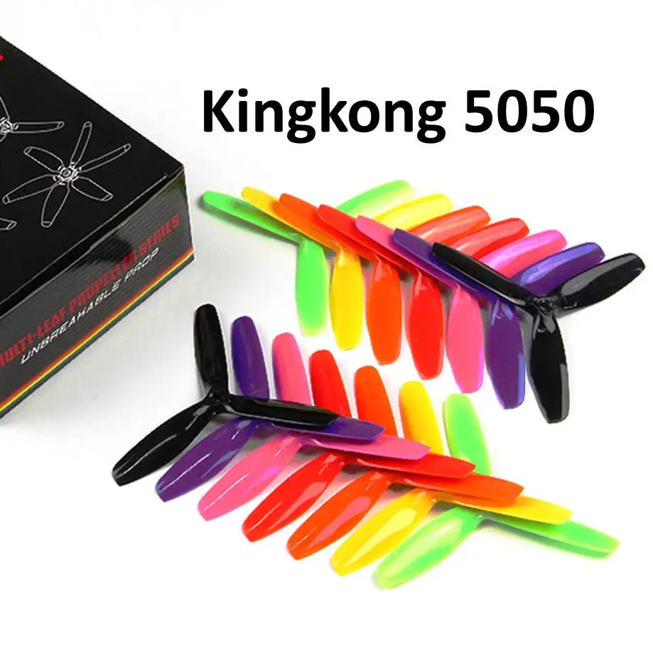 20 шт./10 пар Kingkong 5050 5x5x3 3 лопастные одноцветные пропеллеры CW CCW лезвие для FPV