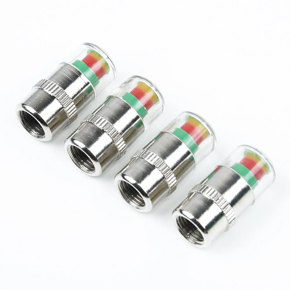 

4pcs/set Car Trucks Tire Pressure Cap Universal Valves Dust Monitor Wheels Exterior Accessories 38-32-36 PSI Sensor