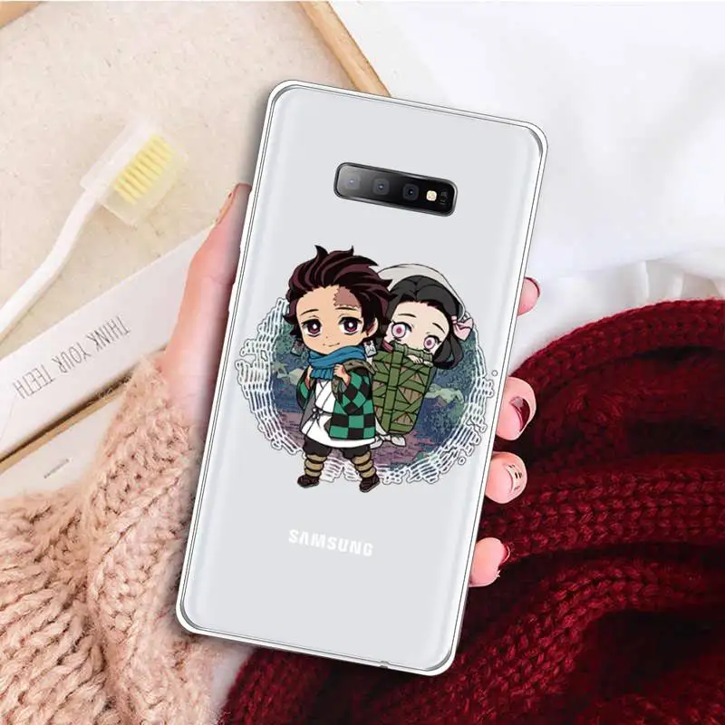 

Japan Demon Slayer Phone Case Transparent For Samsung Galaxy A 71 21s S note 8 9 10 plus 20 ultra