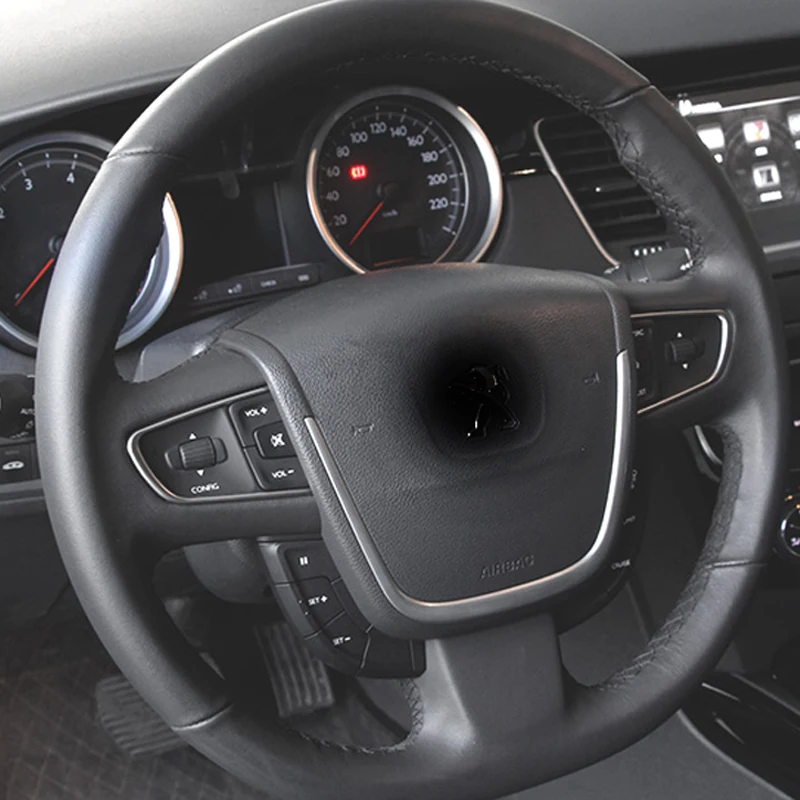 Новая накладка на рулевое колесо наклейка для peugeot 508 2011-/- 408 аксессуары для автомобиля Стайлинг
