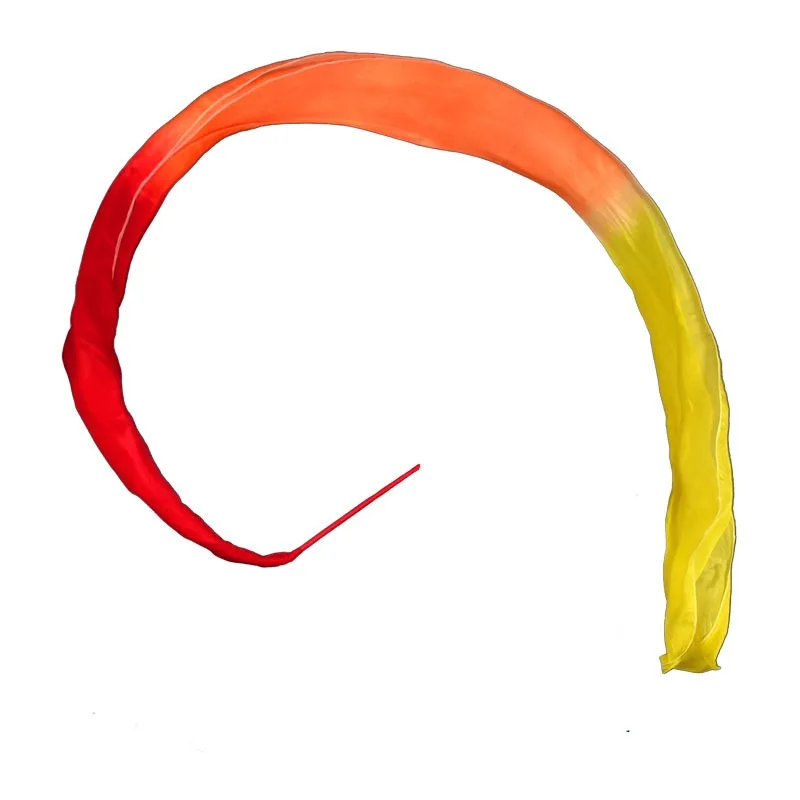 Стример для танца живота из натурального шелка со стержнем с водяными и