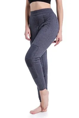 women gray Брюки для пожилых людей из овечьей шерсти зимние утепленные с высокой талией размера плюс шерстяные брюки плюс бархатные Свободные теплые брюки - Цвет: women gray