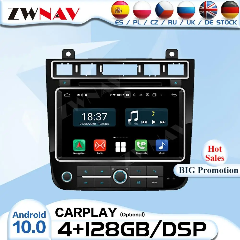 

2 DIN Android радио приемник для VW Touareg 2011 2012 2013 2014 2015 2016 2017 2018 2019 аудио стерео видео плеер GPS головное устройство