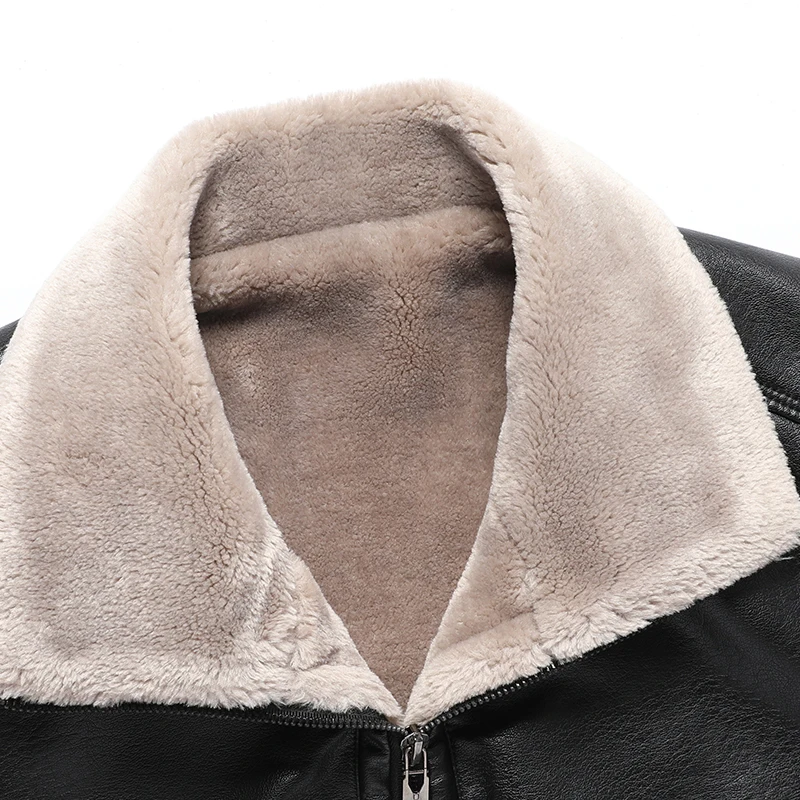 Большие размеры 8XL 6XL 5XL 4XL, зимняя куртка, Мужская кожаная куртка, брендовая натуральная, пальто из овчины, Jaqueta Couro, мужская кожаная куртка
