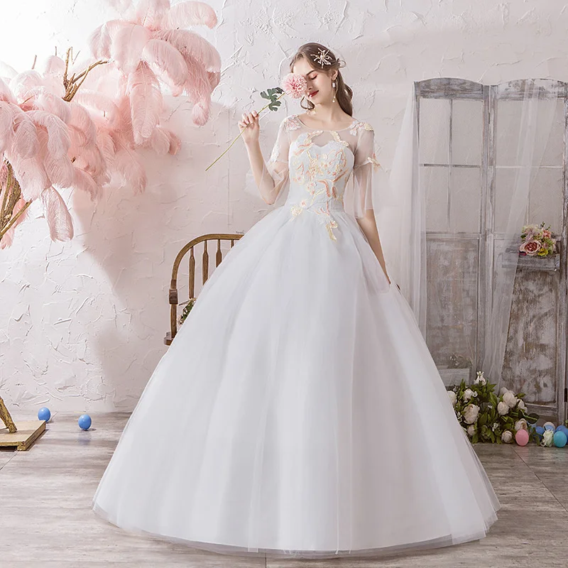 

French Main Wedding Dress 2021 New Bride Simple And Elegant Forest Super Fairy Dream Thin Wedding Dress Backless Sexy
