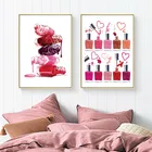 Постер красоты, Декор для дома и ванной комнаты, искусство, холст, картина, искусство, макияж, иллюстрация, для ногтей, студийное Украшение стен