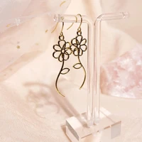 dainty flower dangles earringflower earring simple earringsminimalist boho style