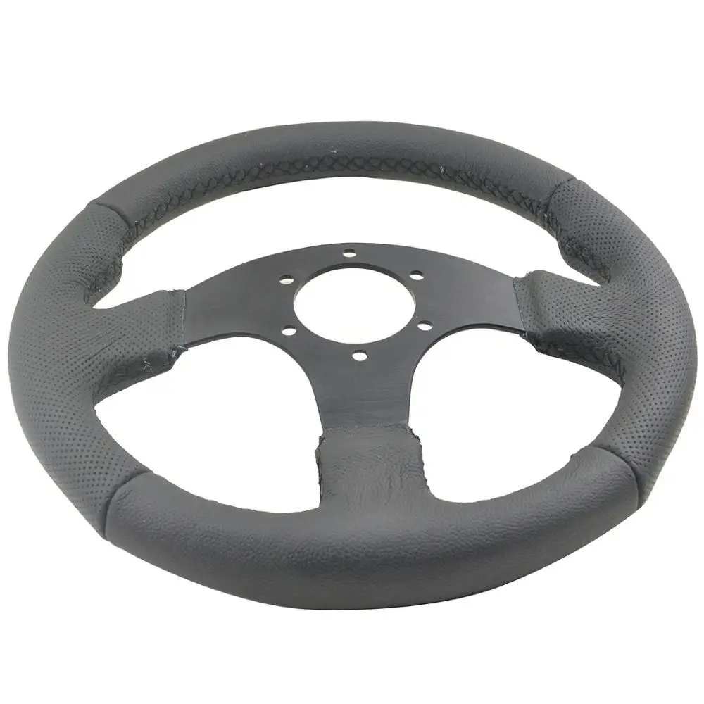 320 мм гоночное рулевое колесо кожаное иглое отверстие плоского типа для вождения