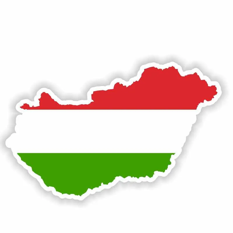 

Interesting Hungary Map Flag Car Sticker Accessories Car Styling Decal Vinyl Car Window Cover Scratches Waterproof PVC 17cm*11cm